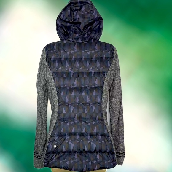 Lululemon Fluff Off Pullover Nightfall Black Goose Down Sz 6 - Picture 8 of 11